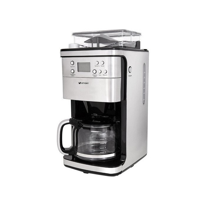 Кофеварка капельная Kitfort KT-705 с кофемолкой, 1000 Вт, 1.5 л, с противокапельной системой, регулятором #1
