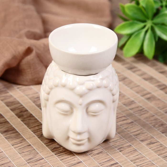 Аромалампа керамика Будда с чашей на голове МИКС 11,5х8х9 см  #1