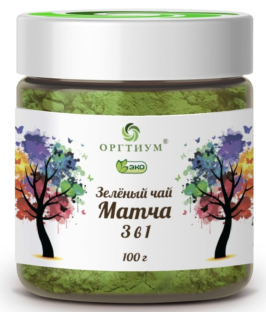 Зеленый чай Матча (Matcha Tea) Оргтиум, 3 в 1 (с молоком и сахаром), 100 гр  #1