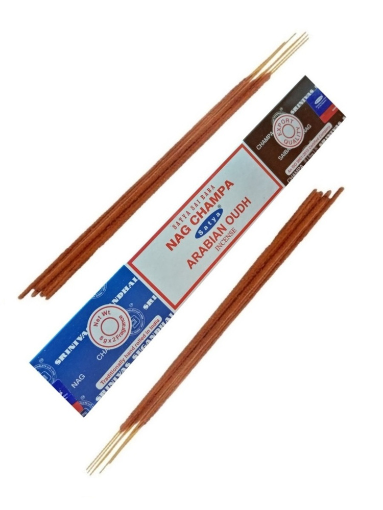 Благовония Комбо Сатья Наг Чампа и Араб удх / Satya Nag Champa & Arabian Oudh, 16 гр  #1