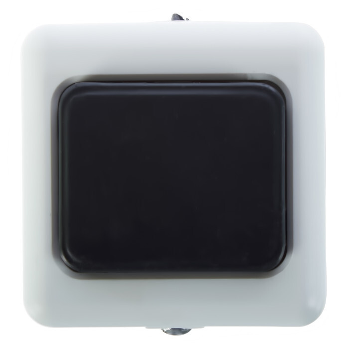 Кнопка для проводного звонка, 220 В, цвет белый/чёрный #1
