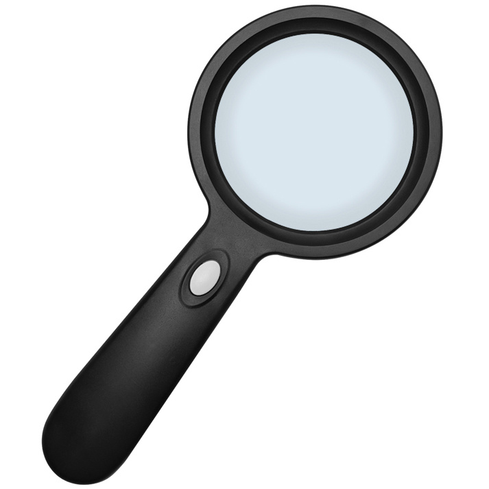 Лупа ручная 10x 90мм с подсветкой 12 LED - купить с доставкой по ...