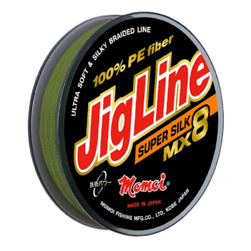 Шнур JigLine MX8 Super Silk 0,12 мм, 10 кг, 100 м, зел. #1