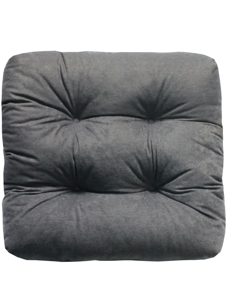 Подушка для сиденья МАТЕХ VELOURS LINE 40х40 см. Цвет серый, арт. 49-449  #1