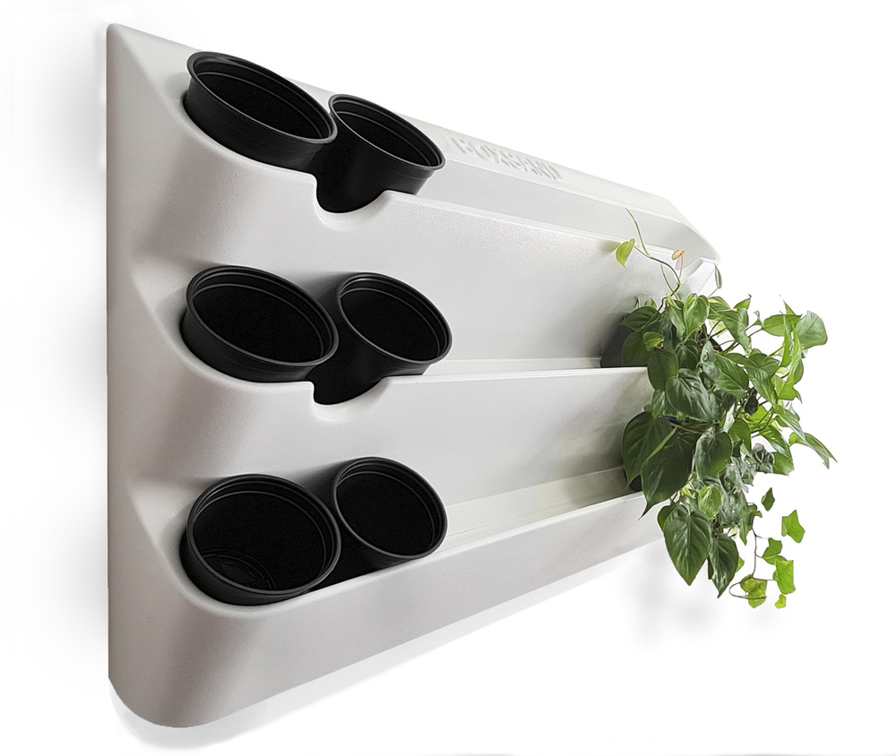 Фитомодуль "BOXSAND 21" (100х65 см) вместимость 21 растение в комплекте с горшками. Цвет белый  #1