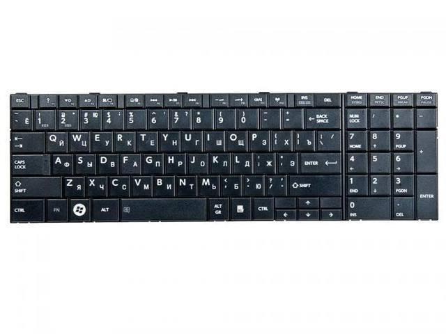 клавиатура для ноутбука Toshiba Satellite P850, P855, p870, p870d, p875, p875d, мал. Ентер, черная  #1