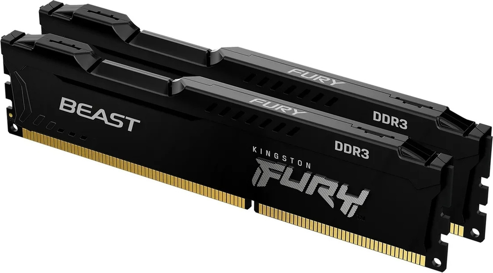 Kingston Fury Оперативная память Beast Black DDR3 1866 МГц 2x8 ГБ (KF318C10BBK2/16)  #1