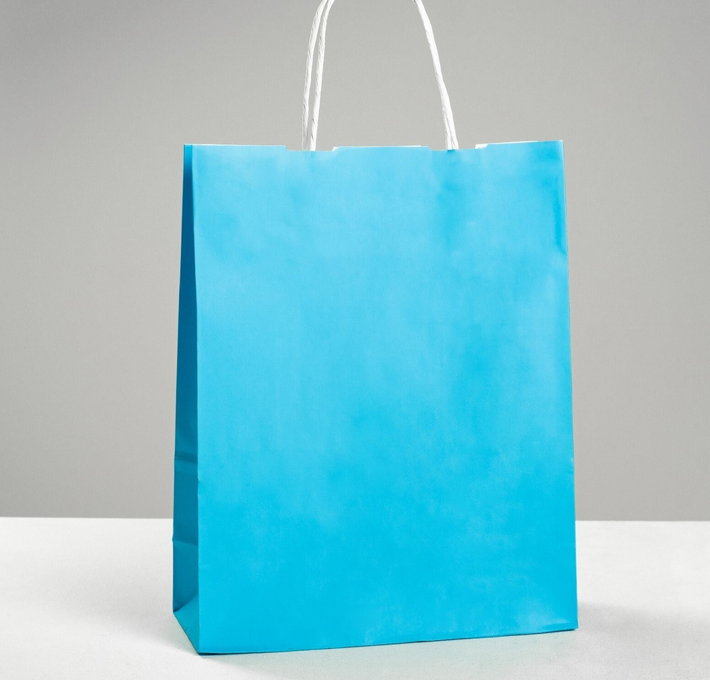 Пакет крафт "Радуга" голубой, 22 х 32 см, 2 штуки #1