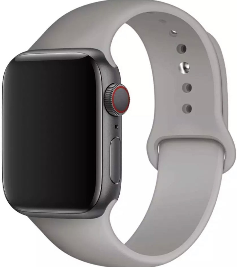 Ремешок для Apple Watch силиконовый 42/44/45 mm, серый #1