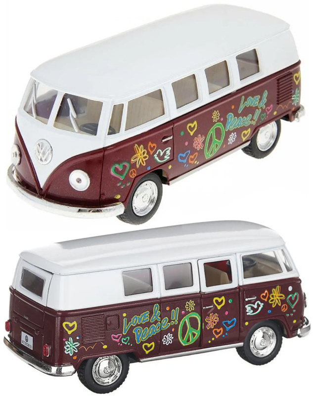 Машинка металлическая Kinsmart 1:32 1962 Volkswagen Classical Bus (Фольцваген Автобус) 5060DFKT инерционная, #1