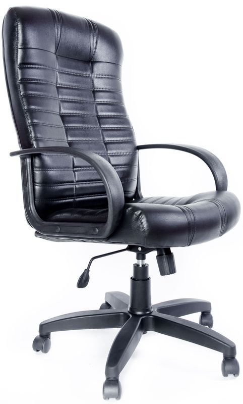 Компьютерное кресло руководителя Атлант Ультра, искусственная кожа, черный  #1