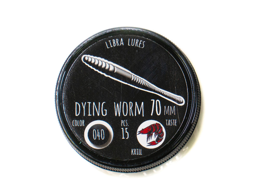 Приманка силиконовая Libra Lures Dying Worm 70 (040) (Криль) (7 см) 15шт #1