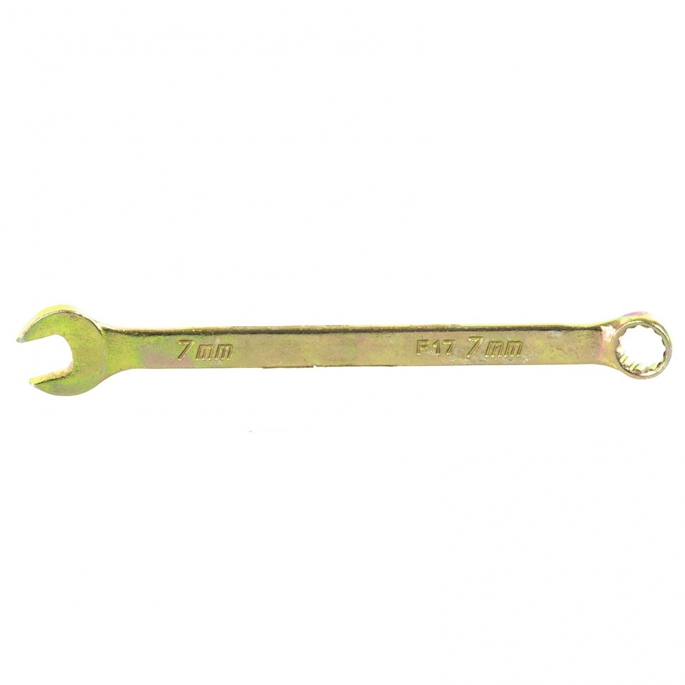 Ключ комбинированный, 7 мм, желтый цинк Сибртех #1