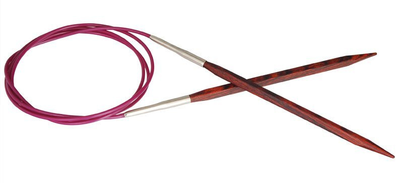 Спицы для вязания круговые деревянные 4.0 мм 100 см Knit Pro Cubics на тросике  #1