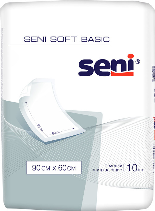 Пеленки впитывающие одноразовые медицинские Seni Soft Basic 90 x 60 см, 10 шт.  #1