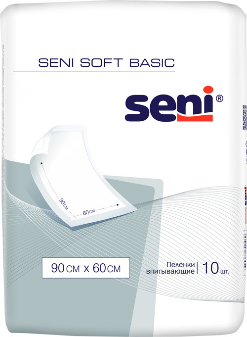 Seni Soft Basic простыни (пеленки) 90х60см 10 шт #1