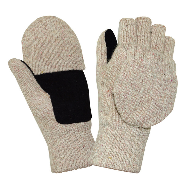 Перчатки-варежки защитные АЙСЕР шерстяные спилковая накладка утеп Тинсулейт  #1
