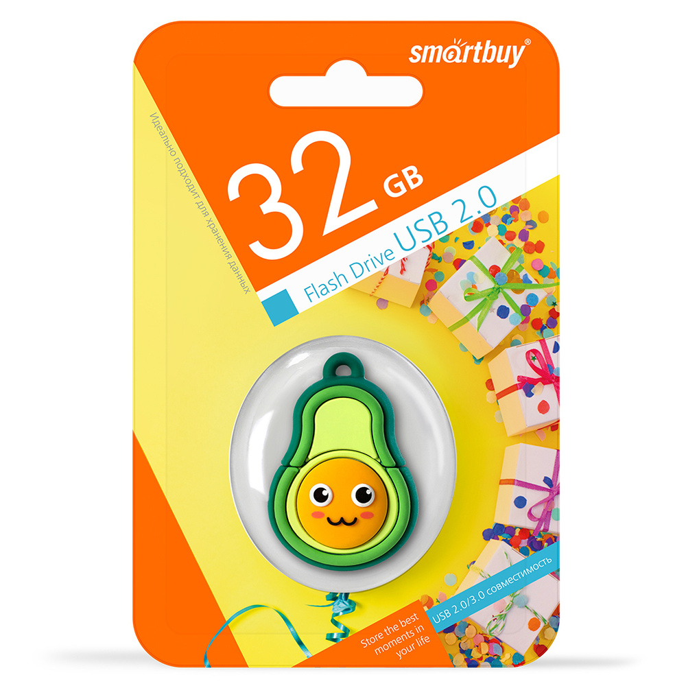 USB флеш накопитель 32 Gb SmartBuy Wild series Авокадо (SB32GBAVO) / подарок  #1