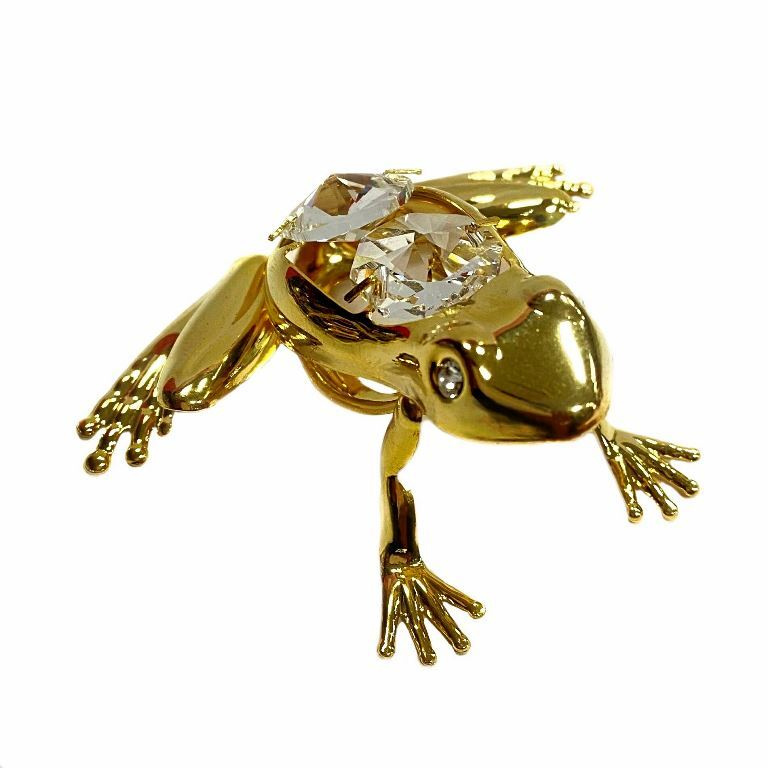 Сувенир с кристаллами Swarovski "Лягушка" золото #1