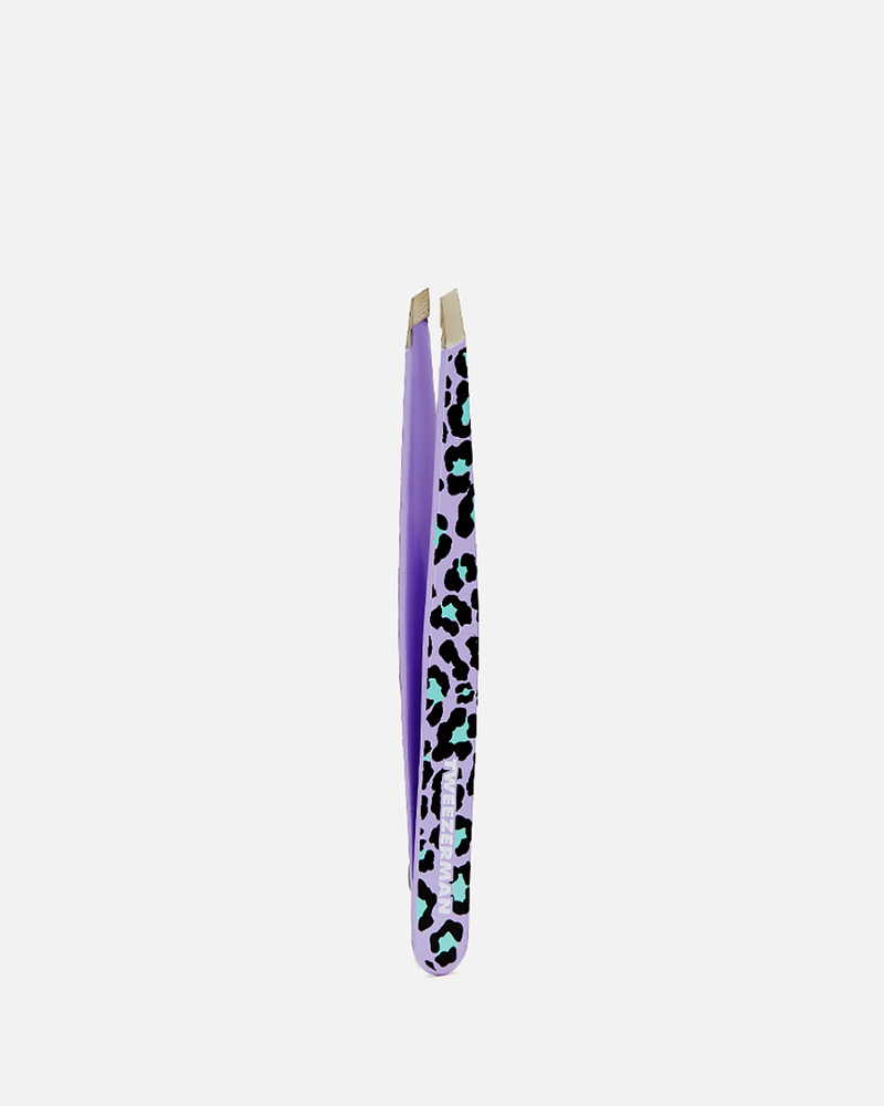 TWEEZERMAN Пинцет для бровей скошенный, Slant Tweezer Leopard Print #1