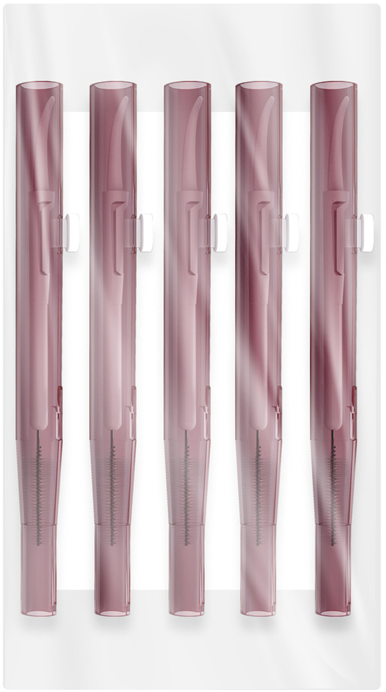 Innovator Cosmetics Комплект щеточек для бровей и ресниц Baby Brush 1.0 мм, фиолетовый цвет, 5 шт.  #1
