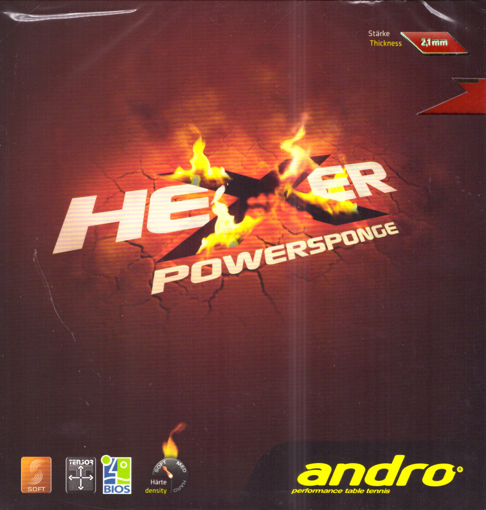 Накладка для ракетки настольного тенниса ANDRO Hexer Powersponge, Черный размер 1,9  #1