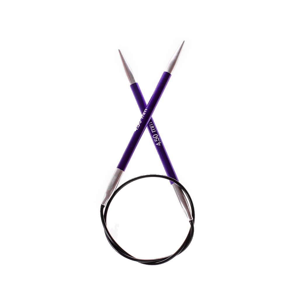 47070 Спицы круговые для вязания с эластичной гибкой леской 40 х 4.50 мм Zing KnitPro  #1