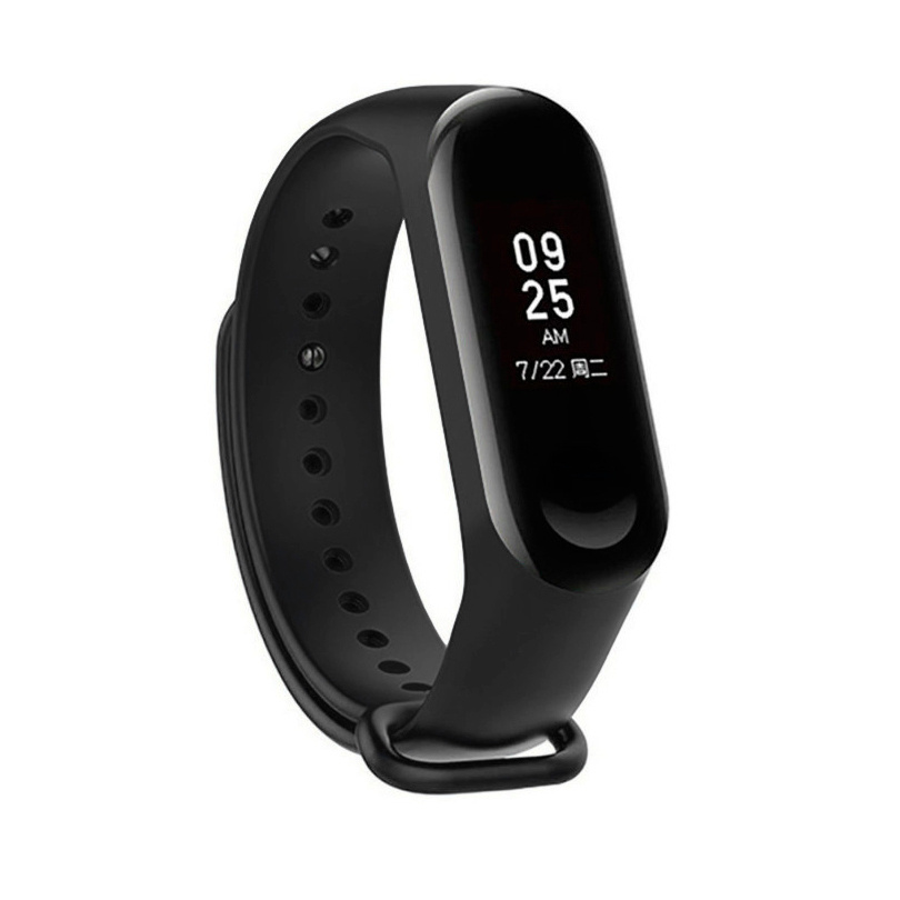 Ремешок Gurdini силиконовый для фитнес браслета Xiaomi Mi Band 3/Mi Band 4,908134, черный  #1