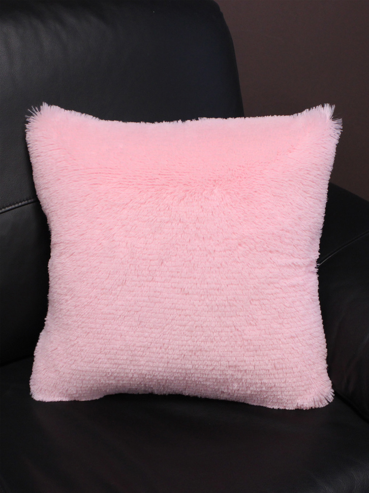 Подушка декоративная МАТЕХ PLUSH LINE 43х43 см. Цвет розовый, арт. 53-279  #1