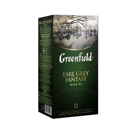 Greenfield Чай черный цейлонский байховый с ароматом бергамота Earl Grey Fantasy саше 25*2г, 8 упаковок #1