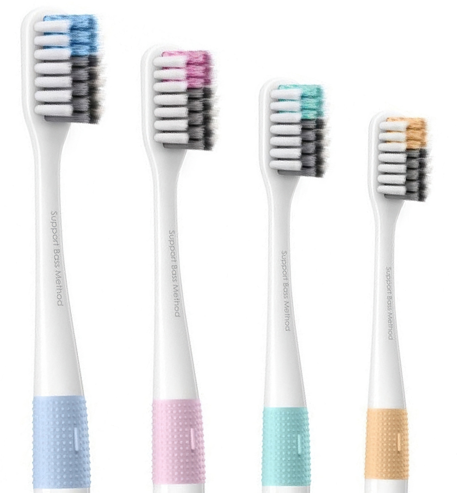 Набор зубных щеток Dr. Bei Bass Method Toothbrush Multicolor (4 шт) #1