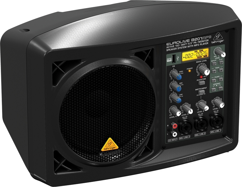 BEHRINGER B207MP3 - активная акустическая система с MP3/монитор , 6,5", 150Вт, класс D,микшер 4 канала #1