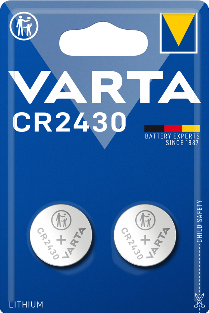 Varta Батарейка CR2430, Литиевый тип, 3 В, 2 шт #1