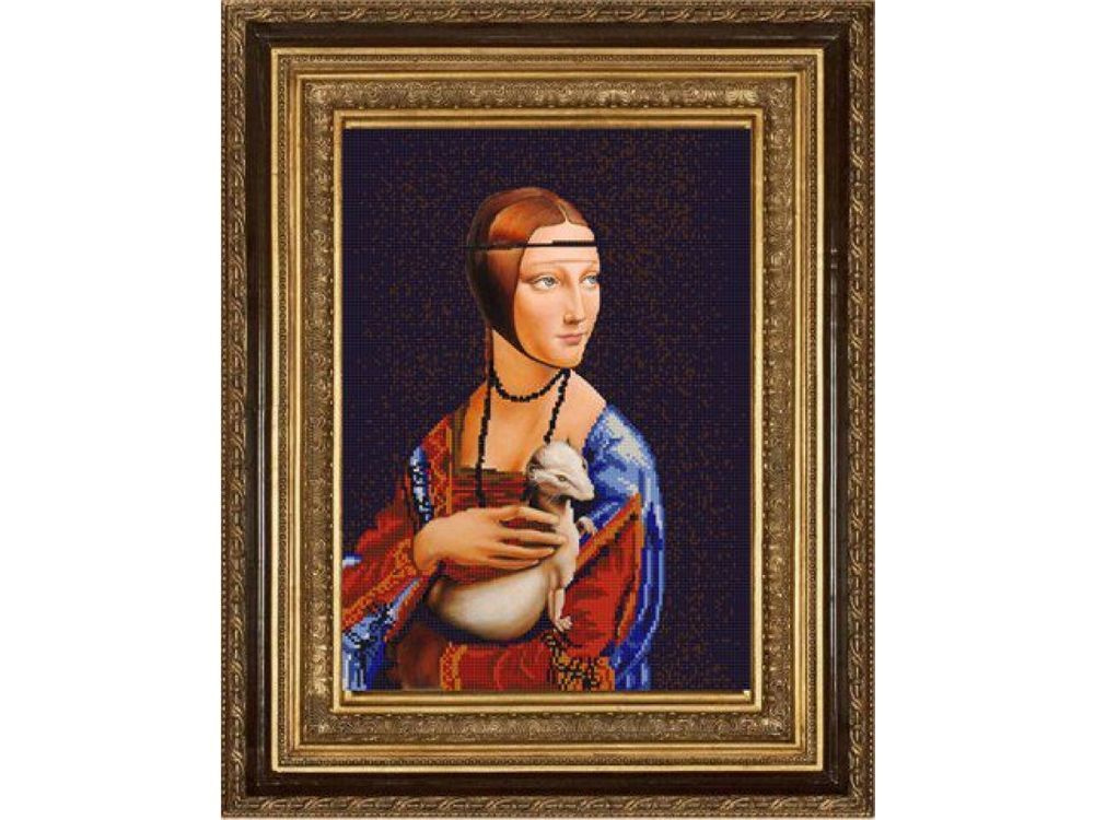 Рисунок на ткани Конёк "Дама с горностаем", 29x39 см #1