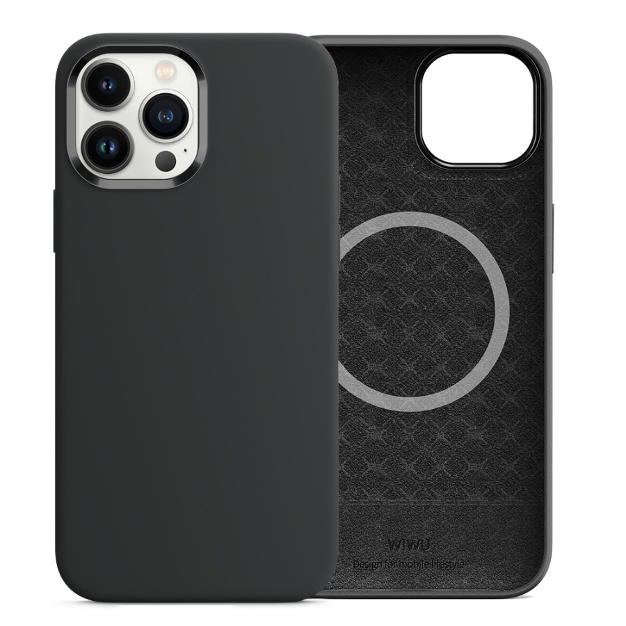 Чехол WiWU Magnetic Silicone Phone Case для iPhone 13 Pro Max 6.7inch Midnight Black #1