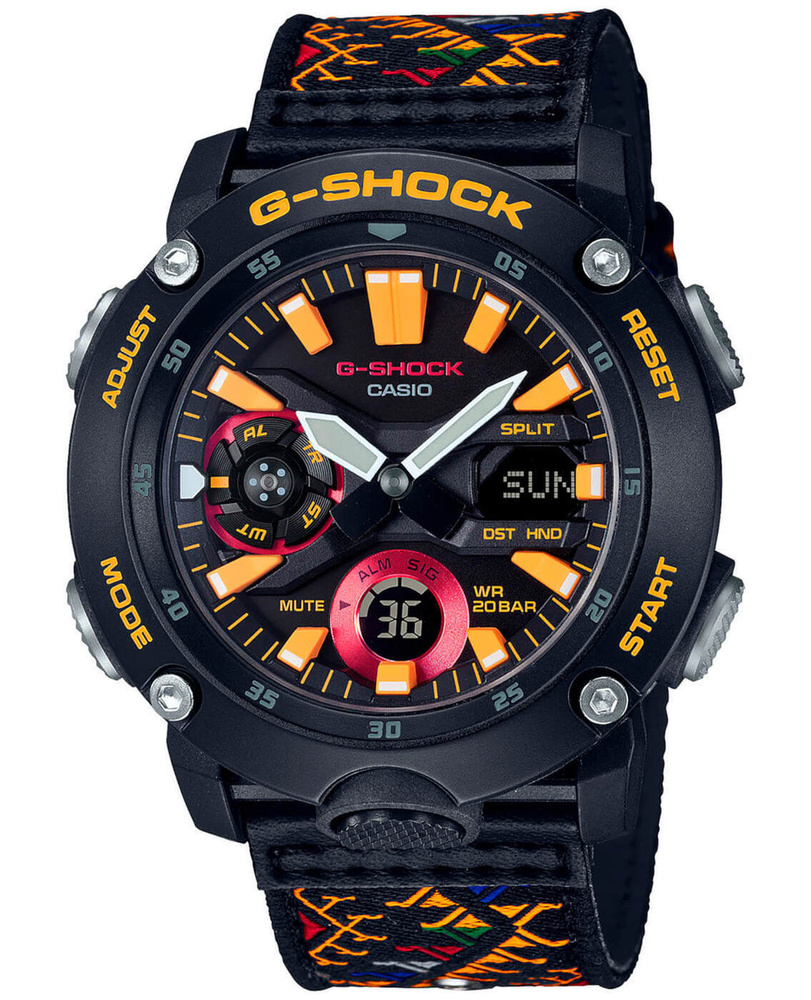 Японские мужские наручные часы Casio G-Shock GA-2000BT-1A #1