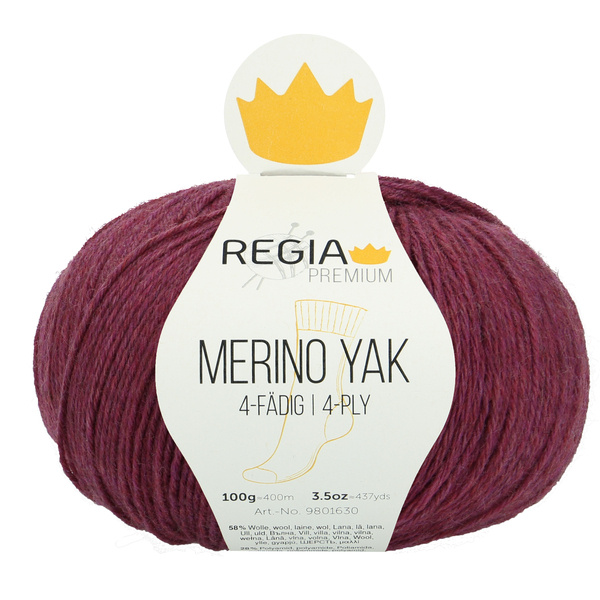 Пряжа Schachenmayr REGIA PREMIUM 4-ply Merino Yak, 100г/400м, цвет 07517 Raspberry #1