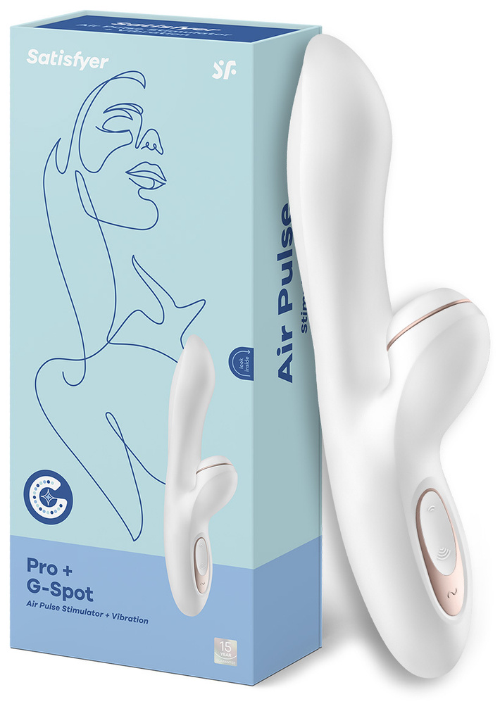 Вибратор Satisfyer с вакуумной клиторальной стимуляцией Pro + G-Spot Rabbit Сатисфаер Кролик женский #1