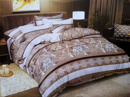 Золотая линия Комплект постельного белья, Полисатин, 1,5 спальный, наволочки 70x70  #1