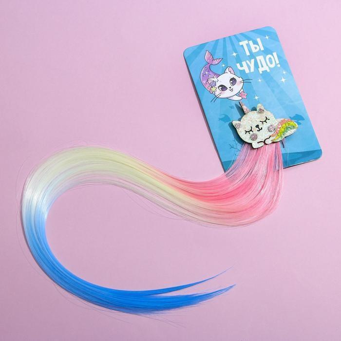 Цветная прядь для волос детская, канекалон "Ты чудо!" #1