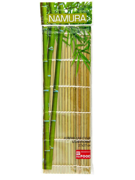 Бамбуковый коврик (циновка) для роллов и суши, NAMURA , 27х27 см  #1
