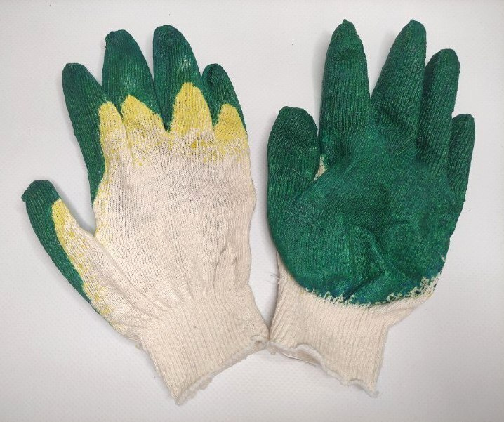 Перчатки хб с двойным латексным обливом Стандартный класс, 40шт ...