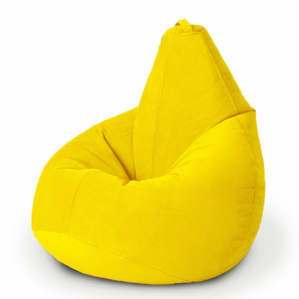 MyPuff Кресло-мешок Груша, Велюр натуральный, Размер XXL,желтый  #1