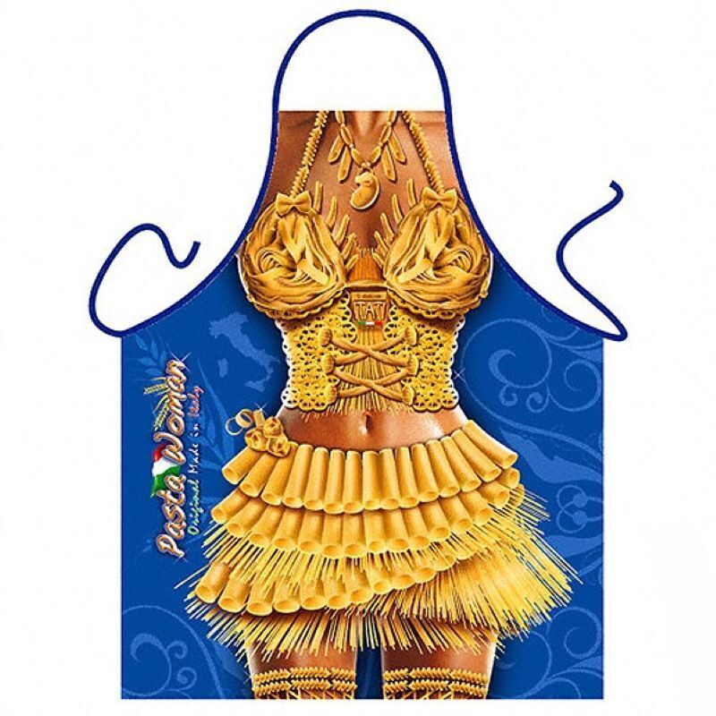 Фартук кухонный Девушка в макаронах, женский, рабочий, для повара, на завязках, с водооталкивающей пропиткой, #1