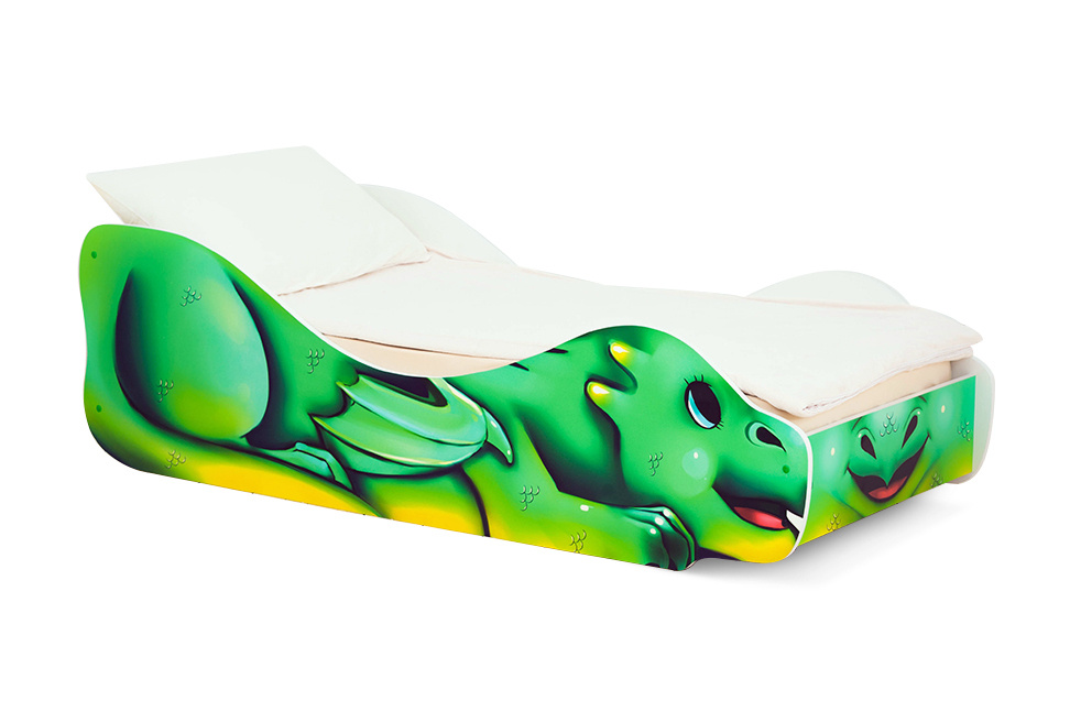 Бельмарко Кровать детская Дракон - Задира,73х170х50 см, зеленый  #1