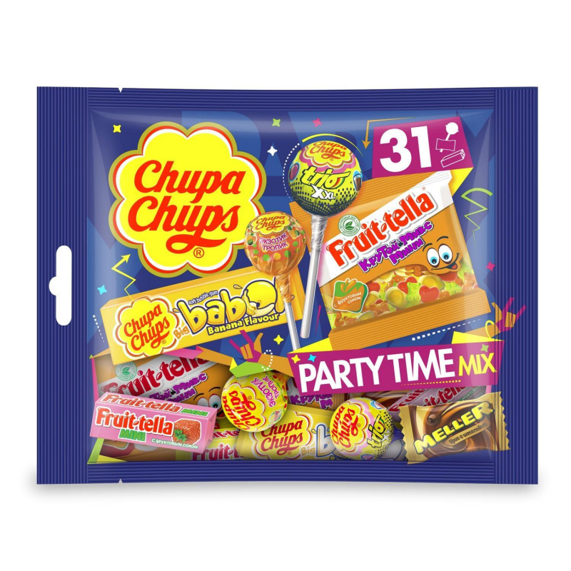 Конфеты Chupa Chups,Meller,Fruittella Набор PARTY TIME MIX 1 шт. #1