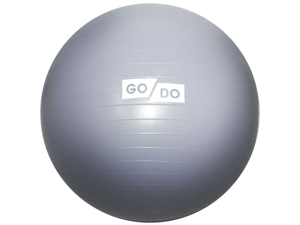 Мяч для фитнеса Anti-burst GYM BALL матовый. Диаметр 55 см: FB-55 650 г (Серебро)  #1