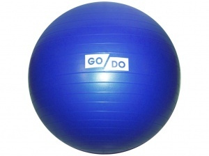 Мяч для фитнеса Anti-burst GYM BALL матовый. Диаметр 55 см: FB-55 650 г (Синий)  #1