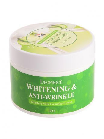 Deoproce Увлажняющий крем для лица с экстрактом огурца Whitening Anti Wrinkle Moisture Milk Cucumber #1