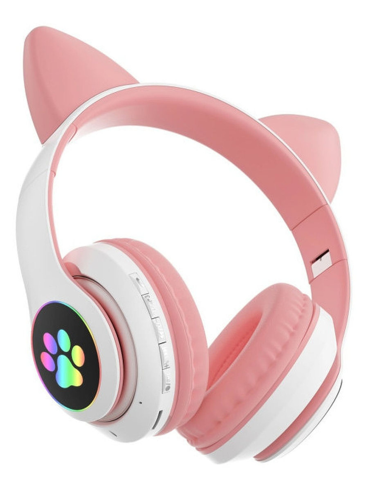 Беспроводные наушники Bluetooth STN-28 со светящимися кошачьими ушами  #1